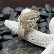 Baroque Pearl Wrap Ring