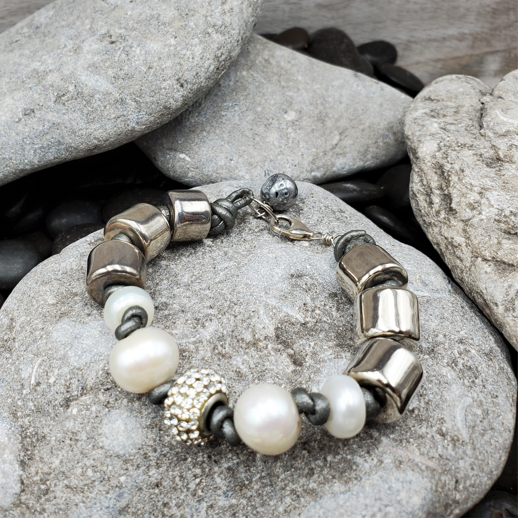 Pearl Pave Crystal Bracelet