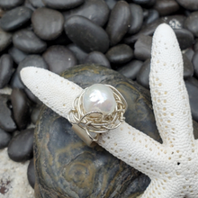 Wide Band Pearl Ring