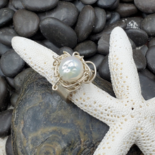 Wide Band Pearl Ring