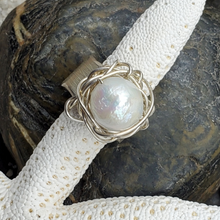 Wide Band Pearl Ring